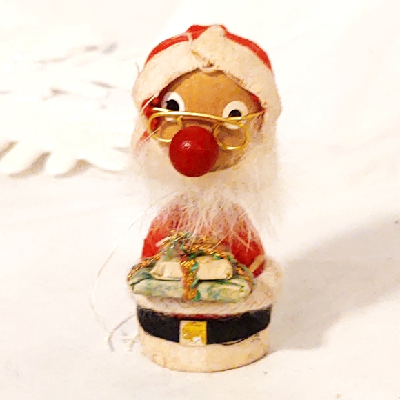 Vintage Other - Vintage Primitave Santa Bobblehead Figurine